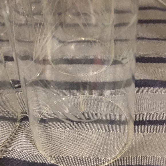 7 Fluted glasses with etching 6X2 - Picture 3 of 3